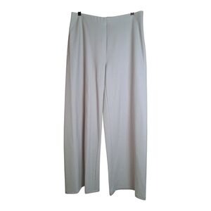 Eileen Fisher Women's Boiled Wool Jersey Wide Leg Pants Chalk S/P